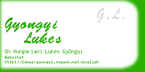 gyongyi lukes business card